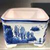 Bonsai Boy L364p Porcelain Bonsai Pot Blue & White - Rectangle view 1