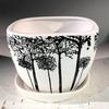 Bonsai Boy L383p Tree Silhouette Bonsai Pot - Square view 1