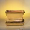 Bonsai Boy L232 8.5 x 6.5 x 3.5 in. Ceramic Bonsai Pot Olive Green - Rectangle view 1