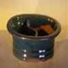 Bonsai Boy L180F Ceramic Bonsai Pot - Land & Water Divider Dark Blue - Oval view 1