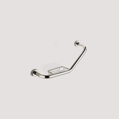 WHLMYH Bathroom,Corridor Stairwell,Safety Rail,Stainless Steel Handrail Bathroom with Soap Net Curve Handrail Elderly Children's Barrier-Free Safety Handle Grab,Large