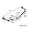 WHLMYH Bathroom,Corridor Stairwell,Safety Rail,Stainless Steel Handrail Bathroom with Soap Net Curve Handrail Elderly Children's Barrier-Free Safety Handle Grab,Large view 3