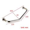 WHLMYH Bathroom,Corridor Stairwell,Safety Rail,Stainless Steel Handrail Bathroom with Soap Net Curve Handrail Elderly Children's Barrier-Free Safety Handle Grab,Large view 4