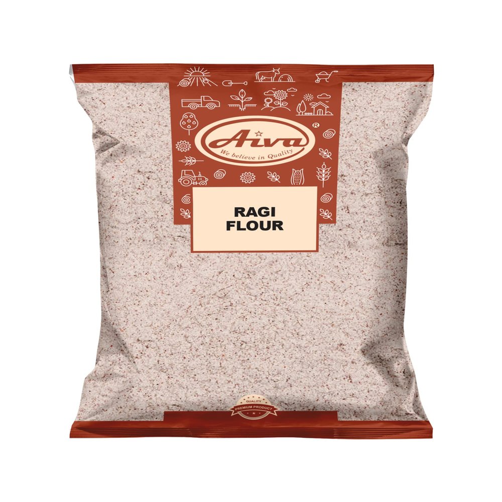 Aiva Finger Millet Flour | Ragi Flour (4 LB)  Stone-Ground Whole Grain Flour for Baking, Cooking, and Traditional Recipes