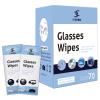 70 Count Lens Wipes for Eyeglasses, Pre-Moistened Individual Wrapped Glasses Wipes Lens Cleaner, with a Carrying Box, Defogging Screen Wipes for Sunglass, Goggles, Camera, Computer, Laptops Screens view 1