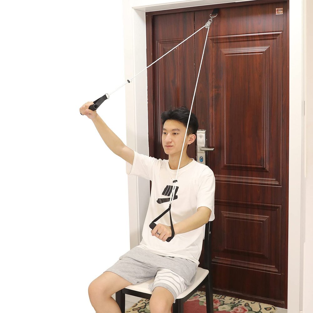 Shoulder Pulley, Over The Door Pulley System for Shoulder Rehab, Shoulder Exercise Pulley for Physical Therapy, Assisting Rotator Cuff Recovery, Increase Flexibility Stretching, Range of Motion
