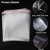 7x10 Inch Clear Resealable Cellophane Bags Self Adhesive,100 Pcs Self Sealing Cellophane Bags view 3