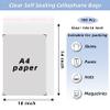 Clear Resealable Cellophane Plastic Bags Self Adhesive for Packaging Shirts, Clothing and Products,100 Pcs 10x14 Inches Self Sealing Cellophane Bags view 2