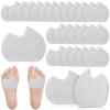 24 Pieces Foot Pads for Dancer Sesamoiditis Pads for Ball of Right Feet Pain Felt Forefoot Cushion Self Adhesive Foot Cushion for Men Women Dancing Pain Relief(White) view 1