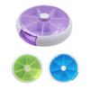 2 Portable 7 Day Round Medicine Pill Vitamin Box Case Storage Dispense Organizer view 2