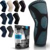 POWERLIX Knee Compression Sleeve - Best Knee Brace for Knee Pain for Men & Women  Knee Support for Running, Basketball, Volleyball, Weightlifting, Gym, Workout, Sports - (Light Blue XL) view 1