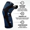 POWERLIX Knee Compression Sleeve - Best Knee Brace for Knee Pain for Men & Women  Knee Support for Running, Basketball, Volleyball, Weightlifting, Gym, Workout, Sports - (Light Blue XL) view 2