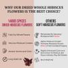 1lb Dried Whole Hibiscus Flowers and Petals, Flor de Jamaica, Sorrel Flower, Zobo Flower perfect for Tea and Mexican Agua Fresca by 1400s Spices view 2
