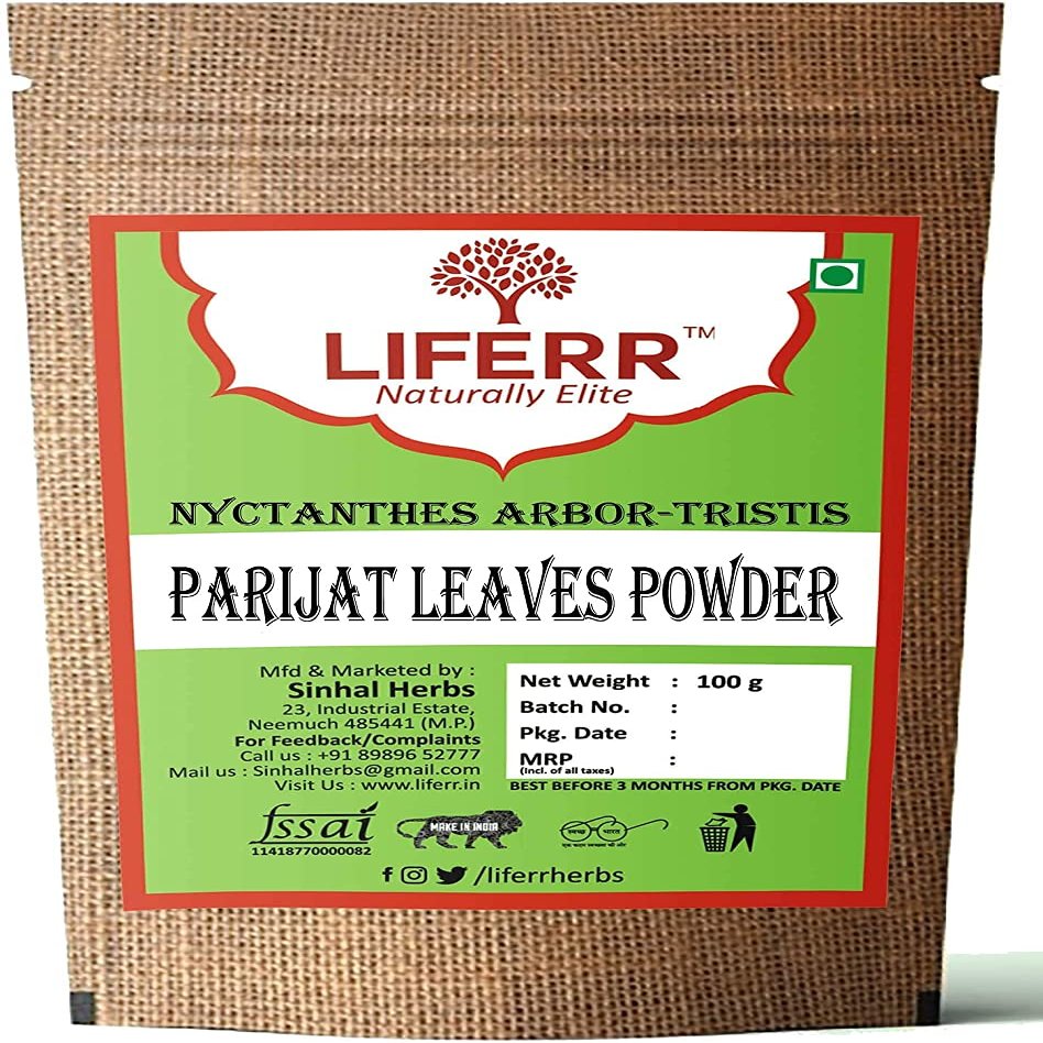 Panihari LIFERR Parijat Leaves Harsingar Leaves Powder - Nyctanthes Arbor-tristis Powder - Night Jasmine (100g)