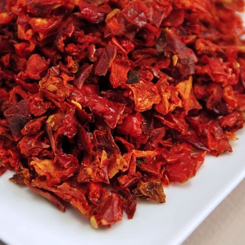 16 Ounce Dried and Chopped Red Bell Pepper - Perfect combo for soup, stew, sauce, stuffing, ramen, pasta, casserole and more. - Country Creek LLC