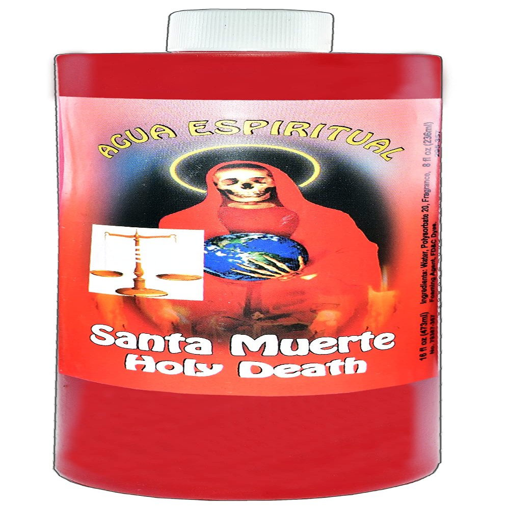 1 BOTTLE HOLY DEATH SPIRITUAL WATER-SANTA MUERTE AGUA ESPIRITUAL 16OZ - MAGICK PAGAN