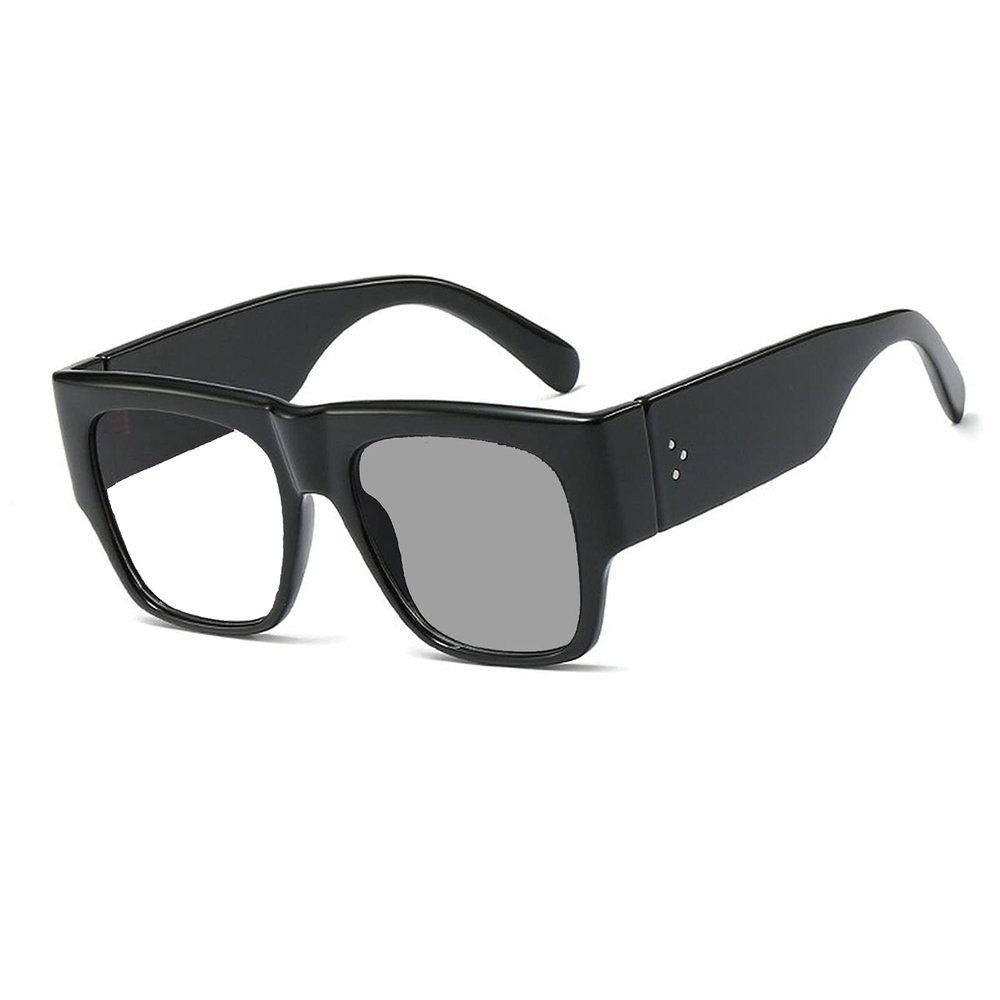 Transition Photochromic Reading Glasses Oversized square Women Presbyopia Eyeglasses discoloration Readers Sunglasses (black, 600)