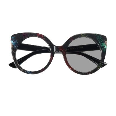 Photochromic Reading Glasses Transition women round cat cute Sunglasses Hyperopia Presbyopia with diopters (green, 150)