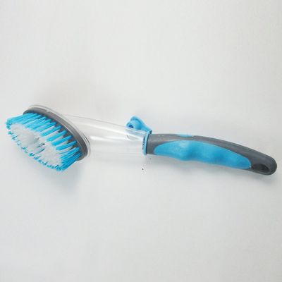 2 Dish Brush with Soap Dispenser Scrubber Kitchen Scrub Pots Pans Soap Dispensing Dish Brush Kitchen Brush for Pot Pan Sink Cleaning Refill Brush Set 2