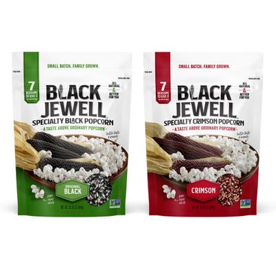 Black Jewell Gourmet Popcorn Kernel Variety Pack with Original Black and Crimson (Pack of 2)