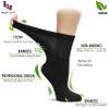 Hugh Ugoli Women's Rayon Loose Fit Diabetic Crew Socks, Seamless Toe & Non-Binding Top for Swollen Feet, Soft, Extra Wide and Stretchy, 3 Pairs, Red, Shoe Size: 10-12 view 4