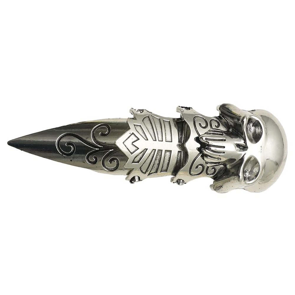 Holibanna Men S Open Skull Ring Masculine Gothic Finger Jewelry Adjustable Size for Festival Party Daily Wear