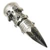Holibanna Men S Open Skull Ring Masculine Gothic Finger Jewelry Adjustable Size for Festival Party Daily Wear view 4