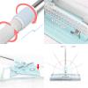 Mop, Good Water Absorption Microfiber Reusable Mop Head Durable Adjustable Stainless steel Rod High Efficiency Cleaning Tool (Color : A) view 3