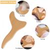 2 Pcs Wooden Gua Sha Tools Lymphatic Drainage Tool, Machomby Wood Therapy Massage Tools Manual Gua Sha Tools Anti Cellulite Massage Tool for Gua Sha Massage, Maderotherapy, Body Sculpting view 2