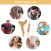 2 Pcs Wooden Gua Sha Tools Lymphatic Drainage Tool, Machomby Wood Therapy Massage Tools Manual Gua Sha Tools Anti Cellulite Massage Tool for Gua Sha Massage, Maderotherapy, Body Sculpting view 4