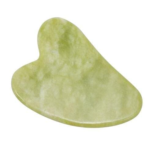 SHARVGUN Gua Sha Scraping Massage Facial Tool Green Jade Stone for Face Body SPA Acupuncture Therapy Trigger Point Treatment Removes Toxins Prevents Wrinkles