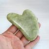 SHARVGUN Gua Sha Scraping Massage Facial Tool Green Jade Stone for Face Body SPA Acupuncture Therapy Trigger Point Treatment Removes Toxins Prevents Wrinkles view 4