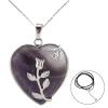 Fengshuibringluck Natural Crystal Healing Reiki Heart Quartz Gemstone Jewelry Gift For Womens Girls view 2