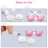 HERCHR 12 Pack Colored Contact Lens Case, No Leak Dust Proof Cute Contact Lens Case Bulk Box Holder Organizer with Carrying Box view 2