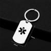 KBNSUIAN Customized ID Medical Alert Epilepsy Awareness Keychain Personalized Medic Alarm Namplate Key Tag Disease Allergy Identification Reminder for Men Women,with Aid Bag view 2