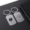 KBNSUIAN Customized ID Medical Alert Epilepsy Awareness Keychain Personalized Medic Alarm Namplate Key Tag Disease Allergy Identification Reminder for Men Women,with Aid Bag view 3