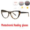 2021 Fashion women cat eye Bifocal Reading Glasses Photochromic Lens Transition Readers Sunglasses Presbyopia0~+4.00 (leopard, 150) view 3