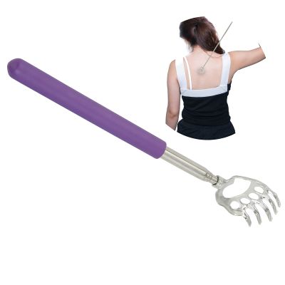 01 Extendable Bear Claws Back Scratcher, Portable Reusable Hand Massager Backslap Extendable Massage Tools for Back Massager for Foot Massager for Head Massager(Purple)