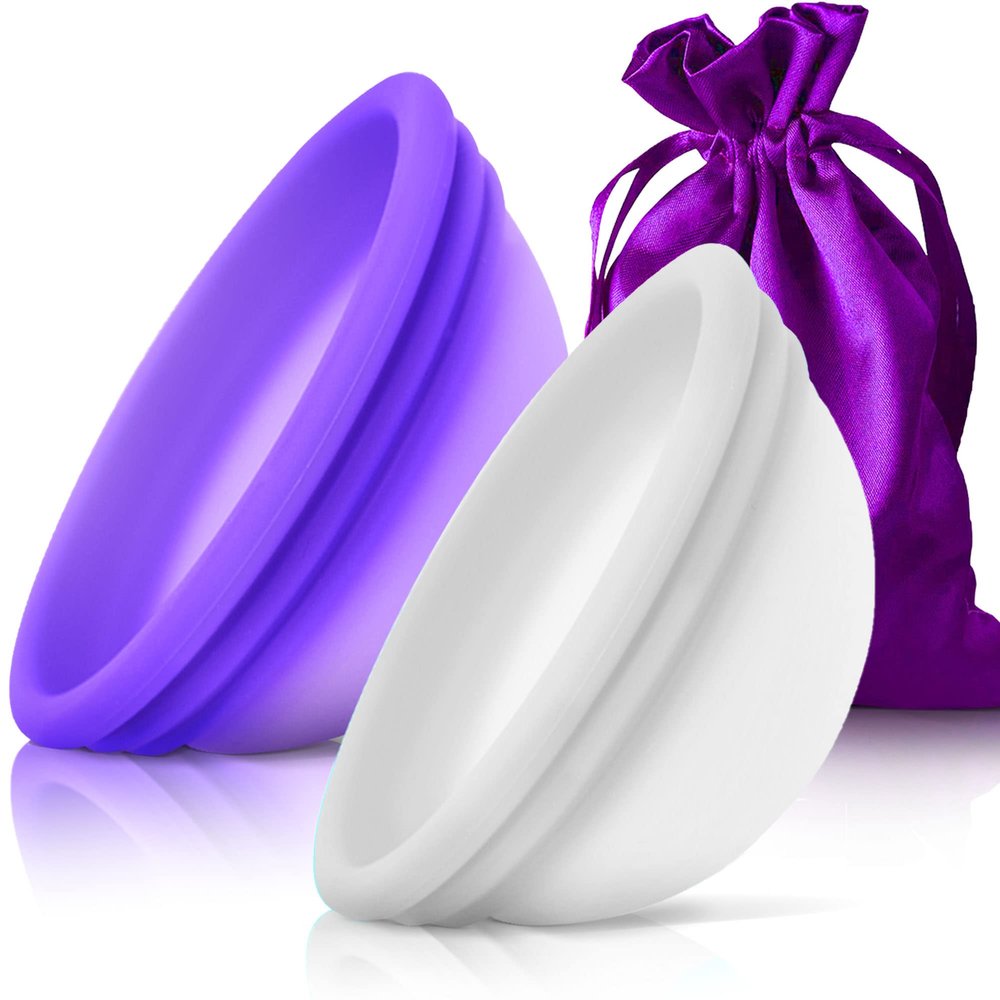 CareCup Reusable Menstrual Disc - Set of 2 Soft, Flexible Menstrual Discs for Women - Medical-Grade Silicone Period Cups for Leak-Free, Comfortable Protection - Eco-Friendly, Sustainable (2 Small)