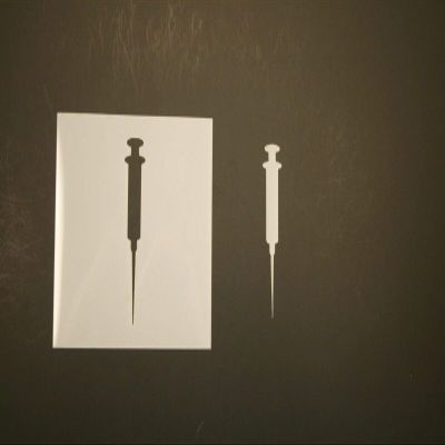 12" Syringe Reusable (SRAL) Mylar Stencil - Art Supplies