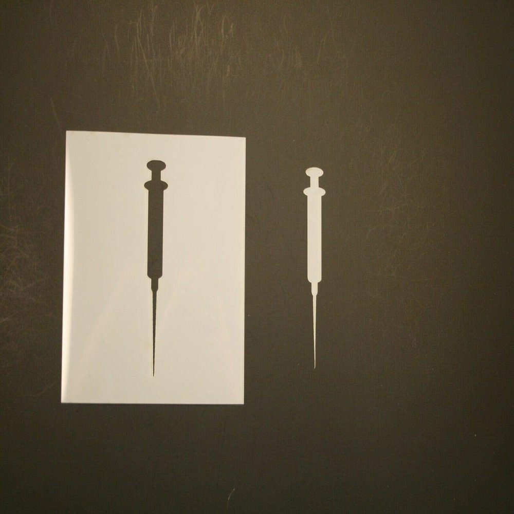 12" Syringe Reusable (SRAL) Mylar Stencil - Art Supplies