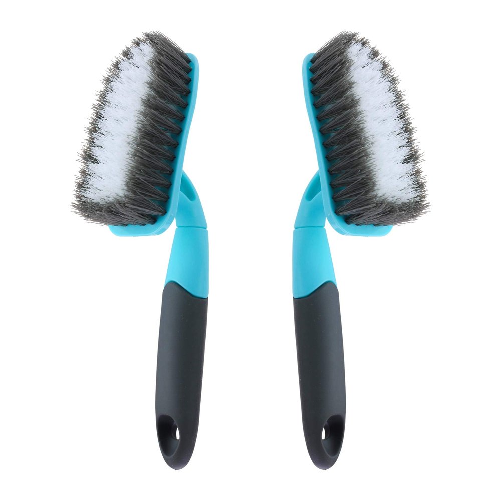2-Pack Scrub Brush for Cleaning with Long Handle, Medium Firm Brush Bathroom Cleaning Supplies and Bathtub Cleaner and Shower Cleaning, Multi-Scene Use for Kitchen or Carpet