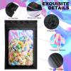 100 Pack Mylar Bags - 4 x 6 Inch Resealable Smell Proof Bags Foil Pouch Flat Bag with Front Window Black view 4