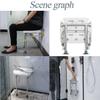WZFANJIJ Folding Shower Seat - Durable, Foldable Bath Seats with Wall Mounted Chrome Brackets - Chairs for Showering for Adults, Elderly, and Seniors view 3