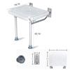 WZFANJIJ Folding Shower Seat - Durable, Foldable Bath Seats with Wall Mounted Chrome Brackets - Chairs for Showering for Adults, Elderly, and Seniors view 4