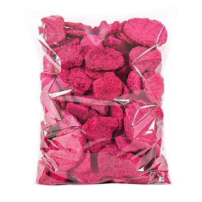homeemoh Freeze Dried Fruits Chunks, 250g(8.82oz) Large Bulk Bag Natural Organic Fruits Snacks Chunks, Non-GMO,Red Pitaya