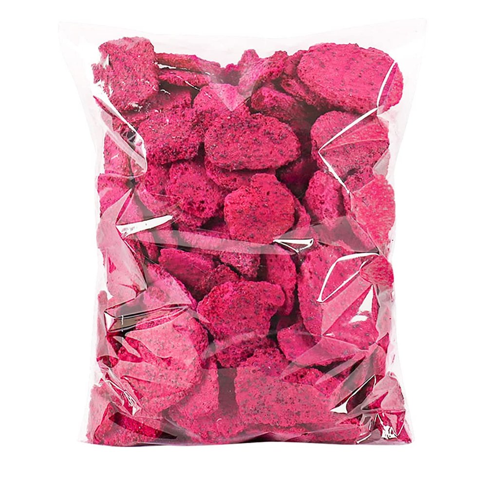 homeemoh Freeze Dried Fruits Chunks, 250g(8.82oz) Large Bulk Bag Natural Organic Fruits Snacks Chunks, Non-GMO,Red Pitaya