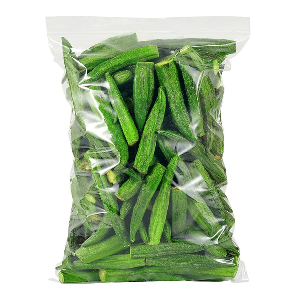 homeemoh Freeze Dried Fruits Chunks, 250g(8.82oz) Large Bulk Bag Natural Organic Fruits Snacks Chunks, Non-GMO,Okra