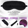 8 Pieces Sleep Mask Silk Eye Mask with Adjustable Strap Soft Blackout Blindfold Eye Cover for Women Men Full Night's Sleep, Travel, Nap, Meditation(Classic Colors) view 4
