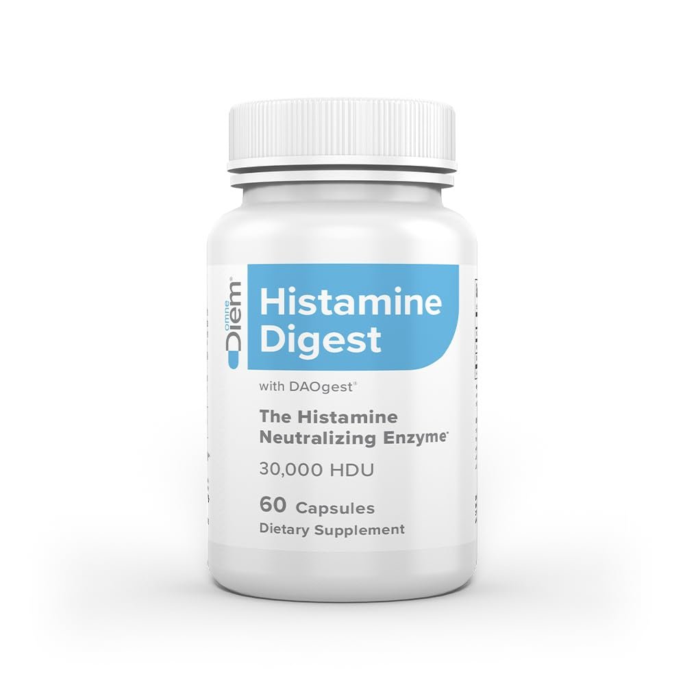 Omne Diem DAO 30,000 HDU - 60 Caps - Histamine Neutralizing Enzyme - Relieve Histamine Intolerance with Diamine Oxidase - The Original Tested DAO Enzyme Supplement
